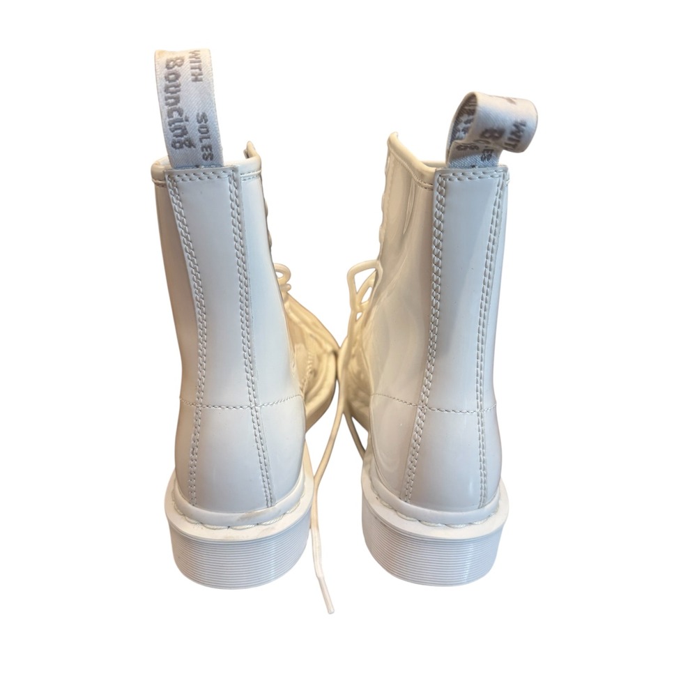 Dr. Martens 1460 Mono White Patent Leather Ankle Boots Womens Shoes US Size 6 - Picture 4 of 7